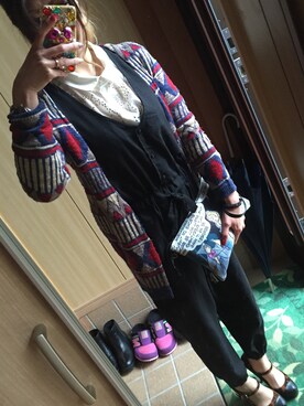 「アイテム（クラッチバッグ、その他）」を使った、♡M!NA♡さん（レディース・153cm）の冬コーディネート