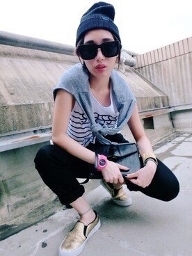 「Alexander Wang」｜「アイテム（オールインワン・サロペット）」を使った、U1of Styleさん（レディース・160cm）の秋コーディネート