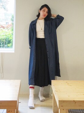 「chanel」｜「アイテム（シャツワンピース）」を使った、U1of Styleさん（レディース・160cm）の春コーディネート