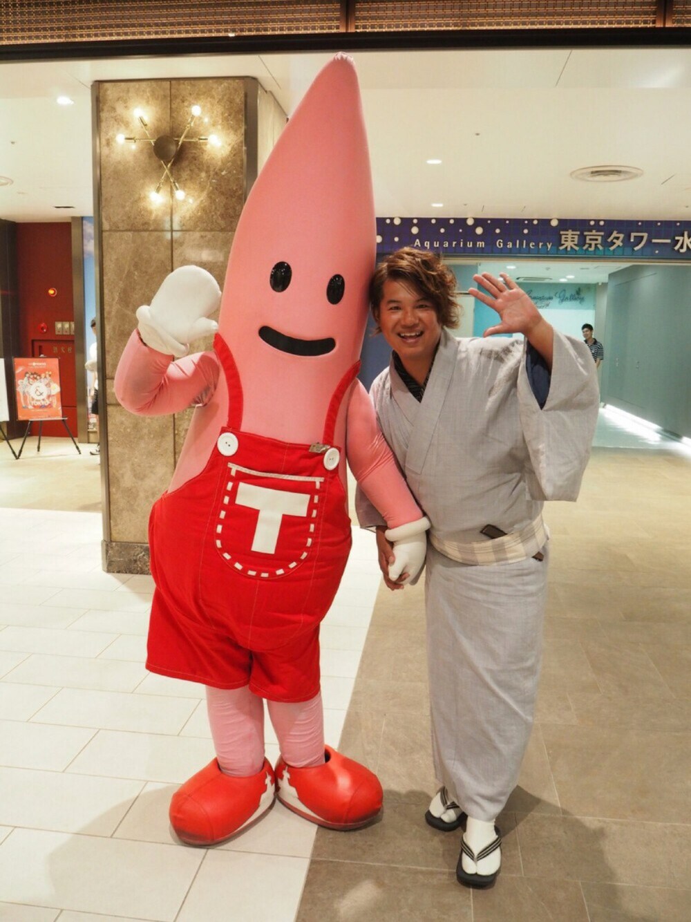 「夏着物、銀座、目黒雅叙園、東京タワー」｜「awaiのアイテム（浴衣、パープル系）」を使った、jimeoさん（メンズ・172cm）の夏コーディネートの1枚目の写真