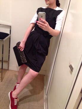 「buddy（バディ）のアイテム（スニーカー）」を使った、fredcakeさん（レディース・153cm）の春コーディネート