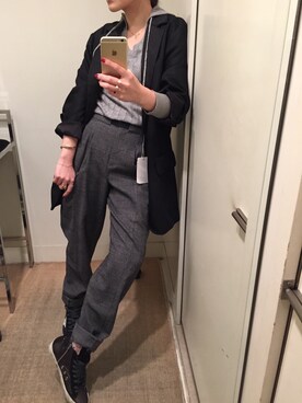 「MM6 Maison Margiela（ｴﾑｴﾑｼｯｸｽ ﾒｿﾞﾝ ﾏﾙｼﾞｪﾗ）のアイテム（ジャケット/アウター）」を使った、fredcakeさん（レディース・153cm）の秋コーディネート