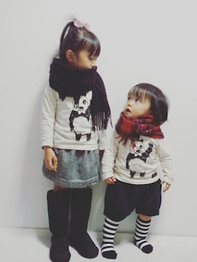 katy!!さん（キッズ・100cm）の冬コーディネート