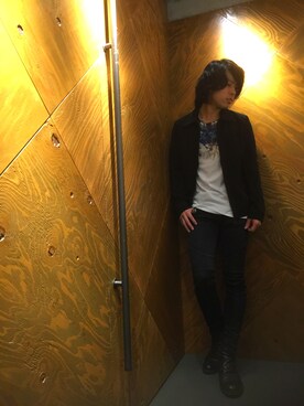 「NO ID.（ノーアイディ）のアイテム（ブルゾン）」を使った、NO ID.KICHIJOJIさん（メンズ・169cm）の秋コーディネート