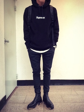 「フード」｜sooさん（メンズ・177cm）の秋コーディネート