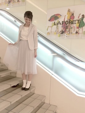 「AS KNOW AS」｜「アイテム（ジャケット/アウター）」を使った、chisatoyamamotoさん（レディース・169cm）の春コーディネート