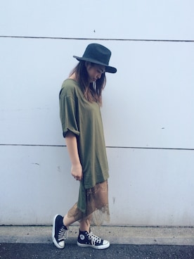 「AS KNOW AS PINKY（アズノゥアズピンキー）のアイテム（その他）」を使った、chisatoyamamotoさん（レディース・169cm）の夏コーディネート