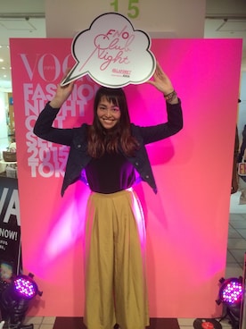 「AS KNOW AS PINKY（アズノゥアズピンキー）のアイテム（デニムジャケット）」を使った、chisatoyamamotoさん（レディース・169cm）の秋コーディネート