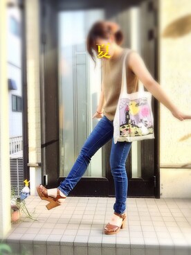 「後楽園」｜くまこさん（レディース・154cm）の夏コーディネート