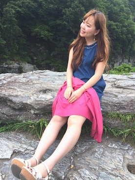 「のんびり」｜めくさん（レディース・164cm）の夏コーディネート