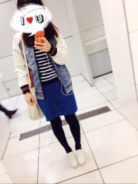 「TOMMY Hers（トミー ハーズ）のアイテム（ジャケット/アウター）」を使った、かほさん（レディース・151cm）の春コーディネート