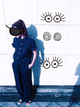 「EMODA（エモダ）のアイテム（スラックス）」を使った、AKOさん（レディース・163cm）の秋コーディネート