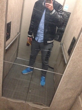 「Nikefc」｜ひろとさん（メンズ・180cm）の冬コーディネート