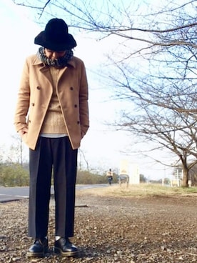 「クロップドパンツ」｜そらさん（メンズ・174cm）の冬コーディネート