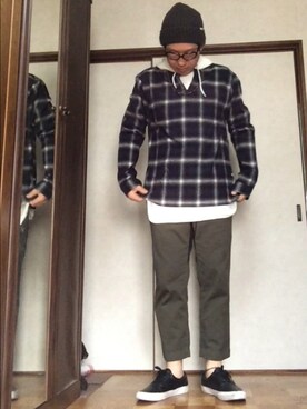 「クロップドパンツ」｜そらさん（メンズ・174cm）の春コーディネート