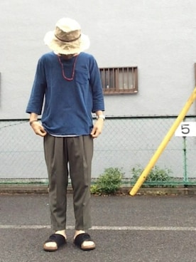 「7分袖」｜「アイテム（その他）」を使った、そらさん（メンズ・174cm）の夏コーディネート