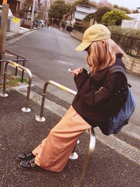 「G.V.G.V.（ジーヴィージーヴィー）のアイテム（ブルゾン）」を使った、RIO MATSUMOTO  /TENさん（レディース・159cm）の春コーディネート