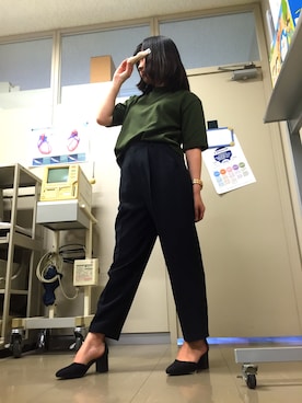 「SpRay PREMIUM（スプレイプレミアム）のアイテム（Tシャツ/カットソー）」を使った、Mikiko Onoさん（レディース・158cm）の夏コーディネート