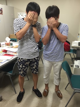 「RAGEBLUE（レイジブルー）のアイテム（モカシン/デッキシューズ）」を使った、Mikiko Onoさん（メンズ・170cm）の夏コーディネート