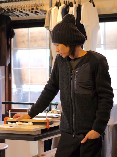 福山正和|mountain of moods のノーカラージャケットを使ったコーディネート WEAR