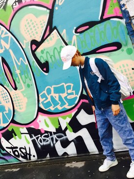 「VANS（バンズ）のアイテム（ブルゾン）」を使った、moeさん（レディース・161cm）の秋コーディネート