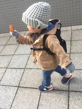 「ZARA（ザラ）のアイテム（ナイロンジャケット）」を使った、ichiさん（キッズ・90cm）の秋コーディネート