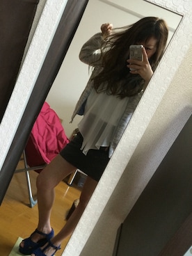 「SPIRALGIRL（スパイラルガール）のアイテム（その他アウター）」を使った、763さん（レディース・162cm）の春コーディネート