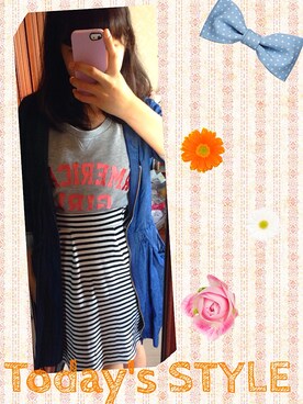 高山るなさん（レディース・163cm）の春コーディネート