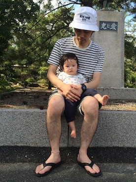 「OKABASHI（オカバシ）のアイテム」を使った、ガッツ‘石ころ’松さん（メンズ・170cm）の夏コーディネート