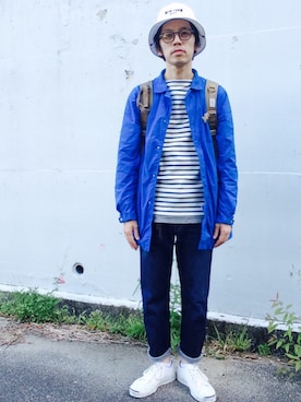 「アイテム（ステンカラーコート）」を使った、ガッツ‘石ころ’松さん（メンズ・170cm・30代）の秋コーディネート