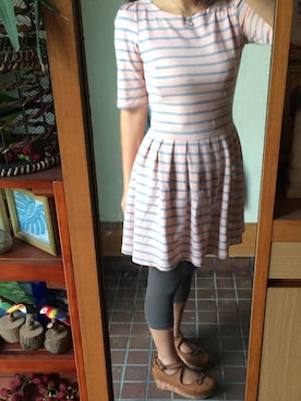 「axes femme（アクシーズファム）のアイテム（その他シューズ）」を使った、kayさん（レディース・156cm）の夏コーディネート