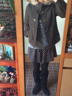 「フェリシモ（フェリシモ）のアイテム（その他アウター）」を使った、kayさん（レディース・156cm）の冬コーディネート
