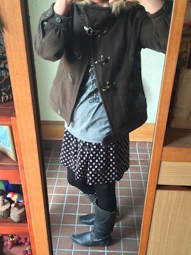 「フェリシモ（フェリシモ）のアイテム（その他アウター）」を使った、kayさん（レディース・156cm）の冬コーディネート