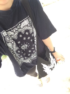 「SpRay PREMIUM（スプレイプレミアム）のアイテム（Tシャツ/カットソー）」を使った、madderさん（レディース・161cm）の夏コーディネート