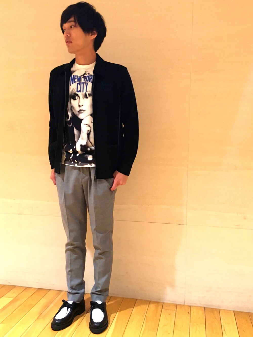 「Hysteric Glamour、ヒステリックグラマー、シンプルコーデ、9月WEAR秋コーデ始めました祭り、オトナカジュアル、大人カジュアル、大人コーデ、ootd」｜「HYSTERIC GLAMOURのSUICIDE SALLY刺繍 BZ（カーディガン/ボレロ、ブラック系）」を使った、chibaaaaaさん（メンズ・178cm）の秋コーディネートの1枚目の写真