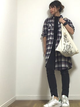 「Doシンプル部」｜「アイテム（シャツワンピース）」を使った、❁ a i  ❁さん（レディース・158cm）の秋コーディネート