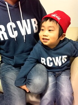 「RCWB（アールシーダブリュービー）のアイテム」を使った、すぅくぅさん（キッズ・100cm）の冬コーディネート