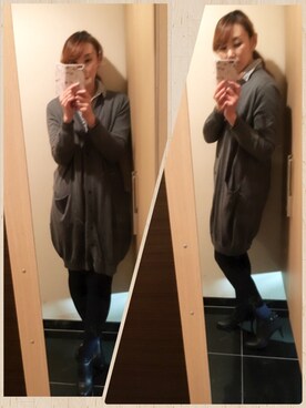 「KNOTT（ノット）のアイテム（トップス）」を使った、みーじんさん（レディース・168cm）の冬コーディネート