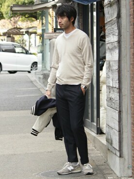 「JOURNAL STANDARD（ジャーナルスタンダード）のアイテム（スタジャン）」を使った、LASKA officialさん（メンズ・183cm）の冬コーディネート