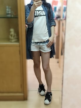 「UNIQLO Tシャツ」｜chiaki_kazukiさん（レディース・161cm）の秋コーディネート