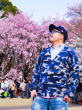 「TOMMY（トミー）のアイテム（帽子）」を使った、JUNØ  D'Marzioさん（メンズ・174cm）の春コーディネート