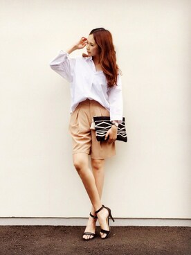 「STYLE DELI（スタイルデリ）のアイテム（パンツ）」を使った、bibi♡さん（レディース・166cm）の夏コーディネート