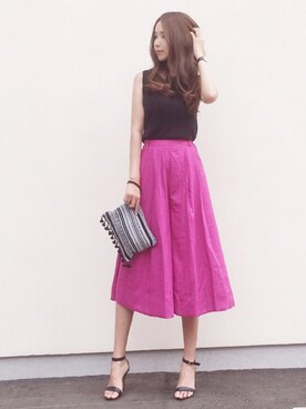 「STYLE DELI（スタイルデリ）のアイテム（バッグ）」を使った、bibi♡さん（レディース・166cm）の夏コーディネート