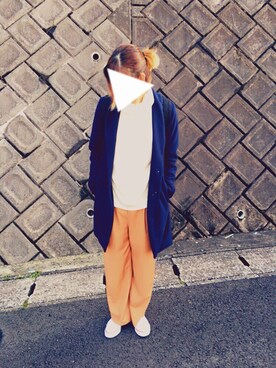 「黒リュック」｜「アイテム（チェスターコート）」を使った、k a n a さん（レディース・172cm）の冬コーディネート