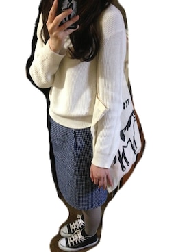 「Lee（リー）のアイテム（ブルゾン）」を使った、なみんさん（レディース・163cm）の春コーディネート