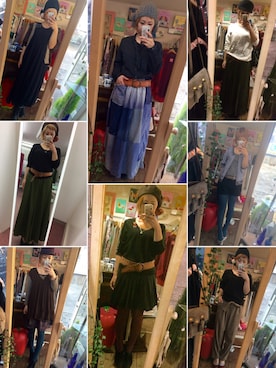 「アイテム（ナイロンジャケット、シルバー系）」を使った、KEEさん（レディース・156cm）の秋コーディネート