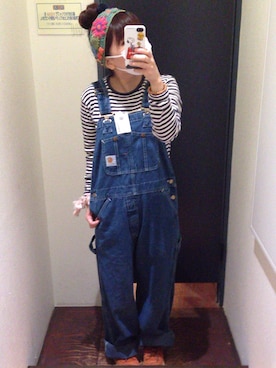 「aiko」｜「アイテム（サロペット/オーバーオール）」を使った、なみさん（レディース・150cm）の冬コーディネート