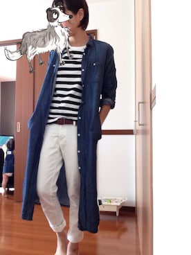 「アイテム（シャツワンピース）」を使った、nahoさん（レディース・166cm・20代）の秋コーディネート