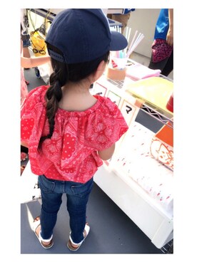 「one way（ワンウェイ）のアイテム」を使った、E&Sさん（キッズ・110cm）の夏コーディネート