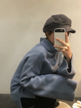 「DHOLIC（ディーホリック）のアイテム（キャスケット）」を使った、♡さん（レディース・154cm）の秋コーディネート